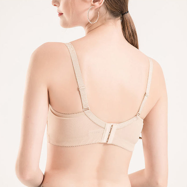 Wireless Elegant Plus Size Minimizer Tank Top Lace Mulberry Silk Bras [SKBR0054]