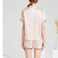 19Momme Pure Mulberry Silk Short Sleeves Notch Collar Pajamas Set [SKPA0009]