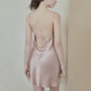 19Momme Pure Mulberry Silk Sexy Mini Backless Sleepshirt [SKSH0011]