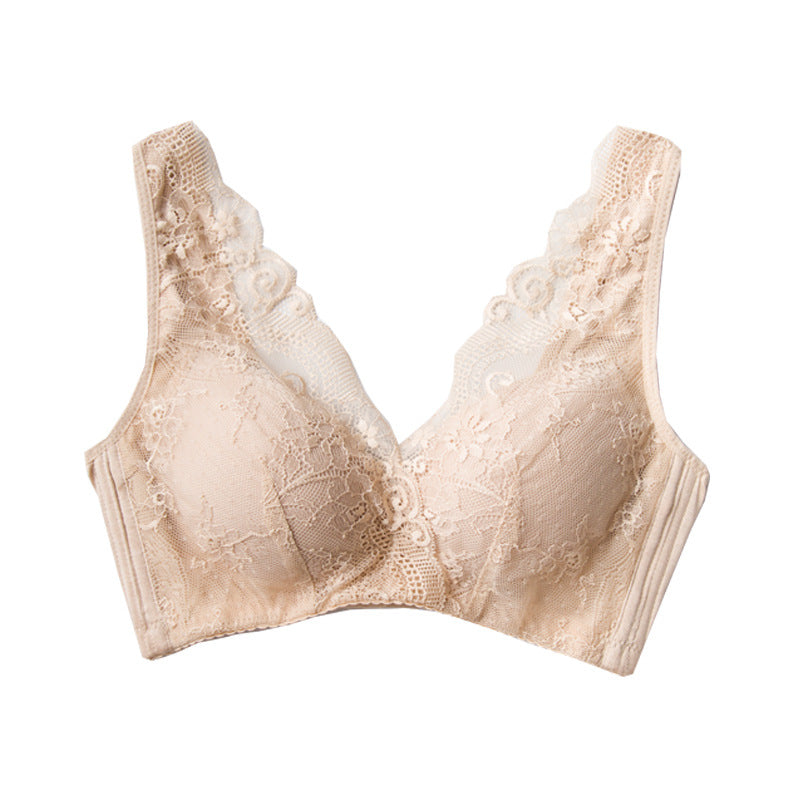 Wireless Elegant Gathered Tank Top Lace Mulberry Silk Bras [SKBR0056]