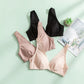 Wireless Elegant Seamless Breathable Triangle Mulberry Silk Bras [SKBR0043]