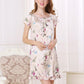 16Momme Pure Mulberry Silk Sweet Mini Printing Sleepshirt [SKSH0037]
