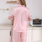 16Momme Pure Mulberry Silk Short Sleeves Notch Collar Printing Pajamas Set [SKPA0017]