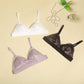 Wireless Romantic Breathable Triangle Lace Mulberry Silk Bras [SKBR0033]