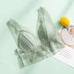 Wireless Romantic Breathable Triangle Lace Mulberry Silk Bras [SKBR0059]
