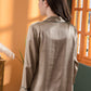 16Momme Pure Mulberry Silk Long Sleeves Notch Collar Pajamas Set [SKPA0019]