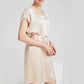 19Momme Pure Mulberry Silk Elegant Mini Belted Sleepshirt [SKSH0008]