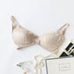 Wireless Sexy Gathered 1/2 Cup Lace Mulberry Silk Bras [SKBR0058]