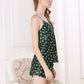 16Momme Pure Mulberry Silk Strap V Collar Printing Pajamas Set [SKPA0038]