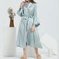 16Momme Pure Mulberry Silk Long Sleeves Elegant Belted Nightgown [SKGO0003]