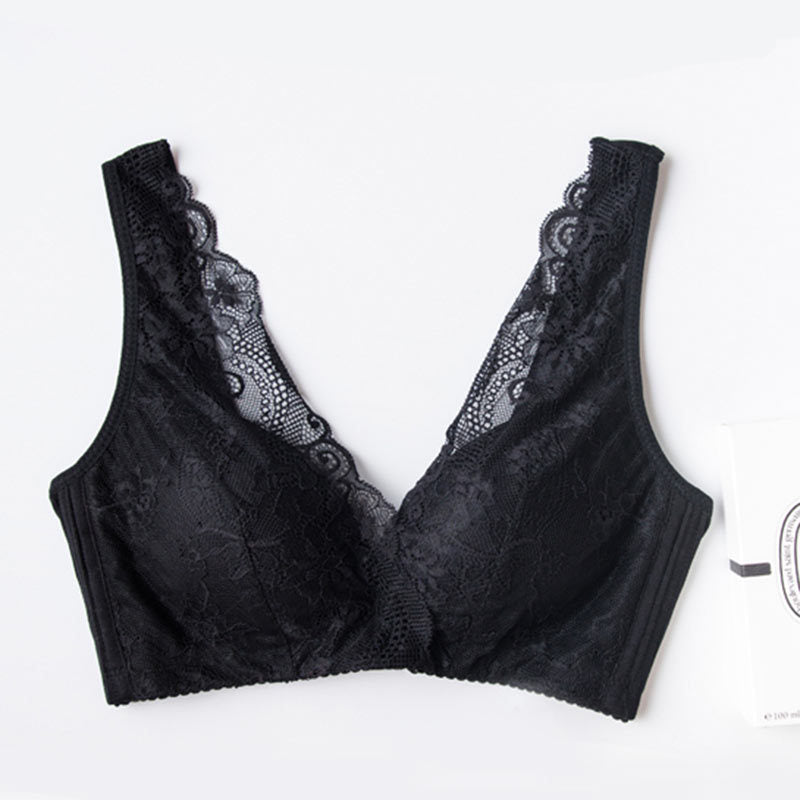 Wireless Elegant Gathered Tank Top Lace Mulberry Silk Bras [SKBR0056]