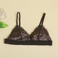 Wireless Romantic Breathable Triangle Lace Mulberry Silk Bras [SKBR0033]