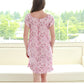 19Momme Pure Mulberry Silk Sweet Above Knee Printing Sleepshirt [SKSH0028]