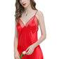 19Momme Pure Mulberry Silk Sexy Above Knee Lace Sleepshirt [SKSH0016]