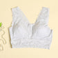 Wireless Sexy Plus Size,Anti Emptied Tank Top Lace Mulberry Silk Bras [SKBR0016]