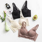 Wireless Sexy Gathered 3/4 Cup Lace Mulberry Silk Bras [SKBR0045]