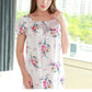 16Momme Pure Mulberry Silk Sweet Mini Printing Sleepshirt [SKSH0030]