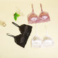 Wireless Sexy Gathered 3/4 Cup Lace Mulberry Silk Bras [SKBR0007]