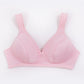 Wireless Simple Plus Size Breathable 3/4 Cup Mulberry Silk Bras [SKBR0027]