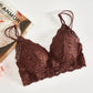 Wireless Sexy Gathered Triangle Lace Mulberry Silk Bras [SKBR0023]