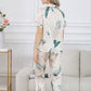 Pure Mulberry Silk Short Sleeves Notch Collar Pajamas Set [SKPA0045]