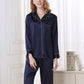 16Momme Pure Mulberry Silk Long Sleeves Notch Collar Pajamas Set [SKPA0027]