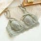 Wireless Sexy Gathered Tube Top Lace Mulberry Silk Bras [SKBR0070]