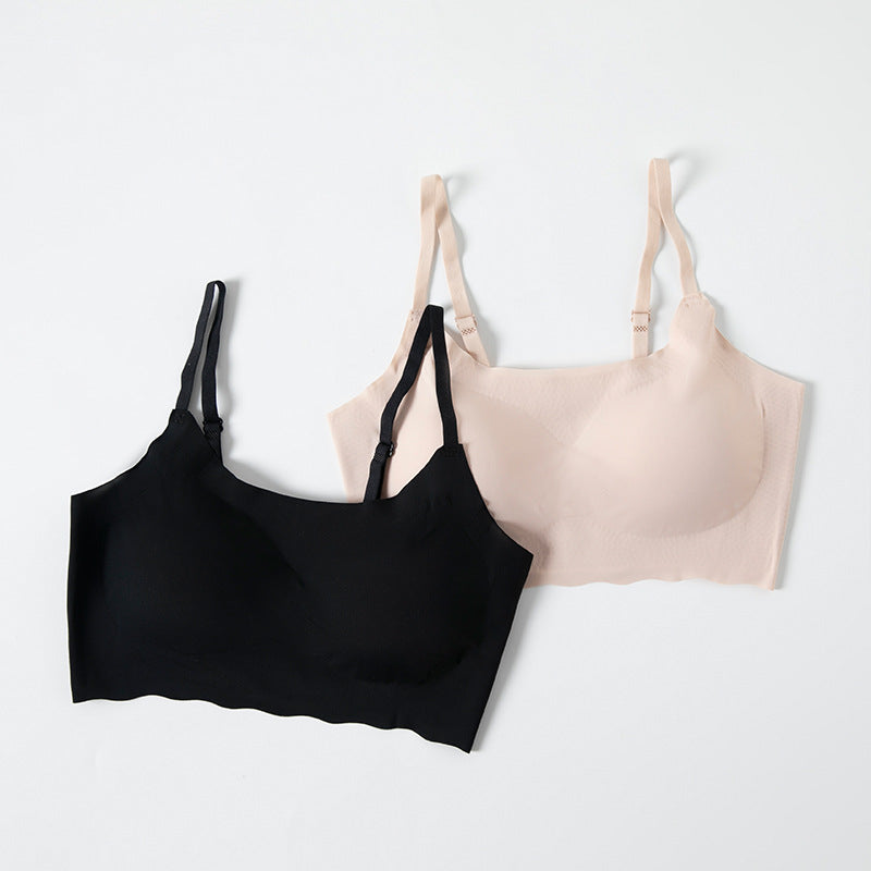 Wireless Elegant Anti Emptied Tank Top Mulberry Silk Bras [SKBR0051]