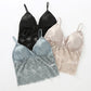 Wireless Sexy Seamless Triangle Tank Top Lace Mulberry Silk Bras [SKBR0010]