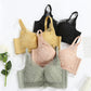 Wireless Sexy Gathered 3/4 Cup Lace Mulberry Silk Bras [SKBR0025]
