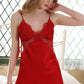 16Momme Pure Mulberry Silk Sexy Mini Lace Sleepshirt [SKSH0018]