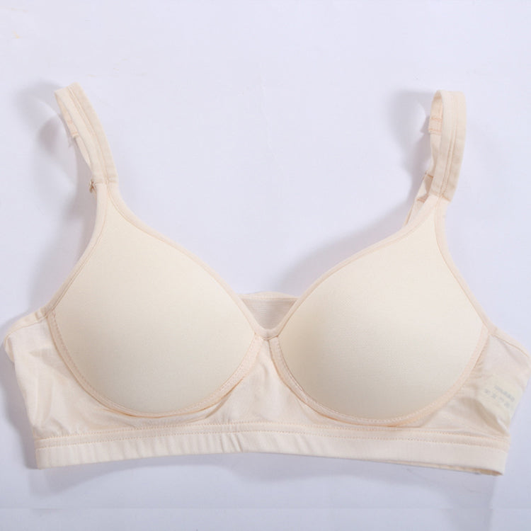 Wireless Simple Gathered 3/4 Cup Mulberry Silk Bras [SKBR0075]