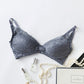 Wireless Sexy Gathered 1/2 Cup Lace Mulberry Silk Bras [SKBR0058]