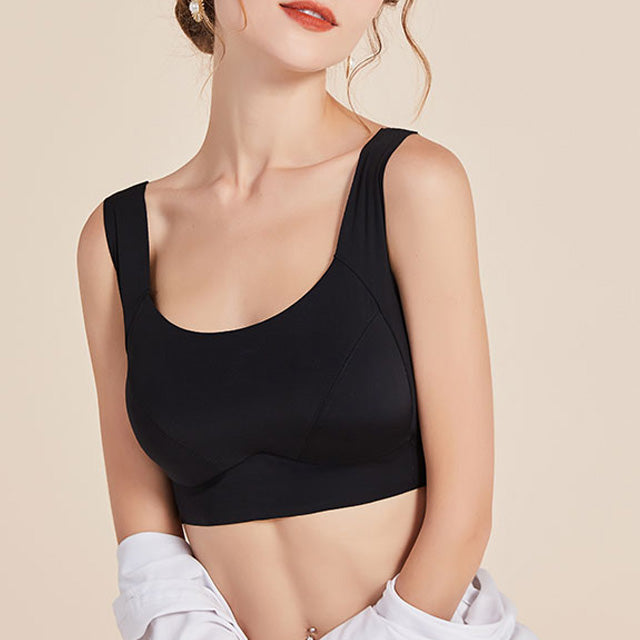Wireless Simple Seamless Tank Top Lace Mulberry Silk Bras [SKBR0002]