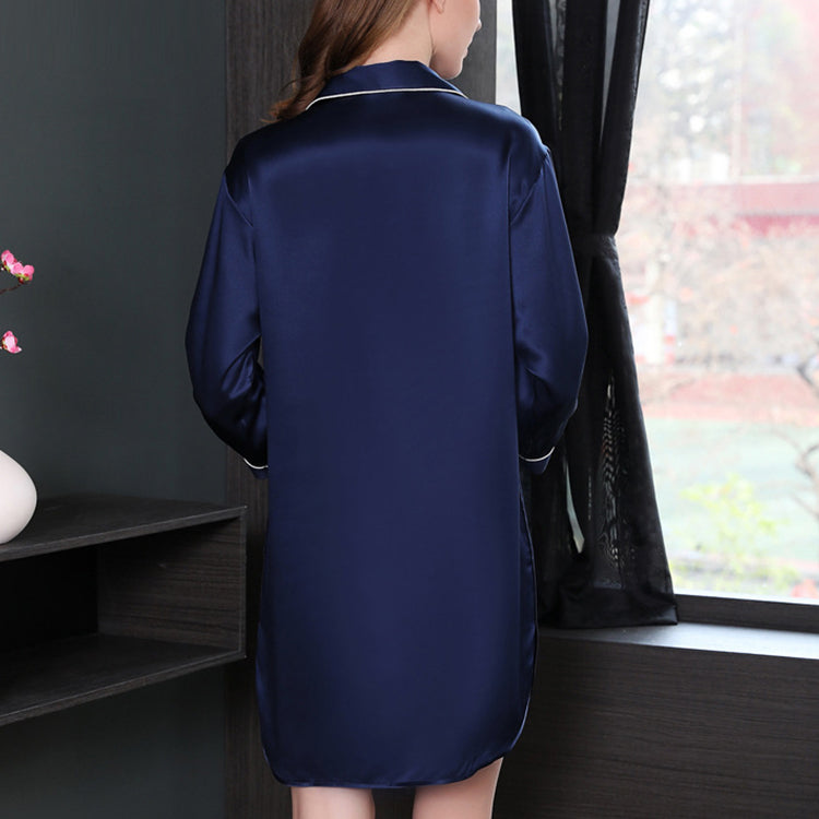 16Momme Pure Mulberry Silk Sweet Mini Button Sleepshirt [SKSH0051]