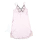 19Momme Pure Mulberry Silk Sexy Above Knee Lace Sleepshirt [SKSH0020]