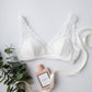 Wireless Romantic Breathable Triangle Lace Mulberry Silk Bras [SKBR0018]