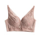 Wireless Sexy Gathered 3/4 Cup Lace Mulberry Silk Bras [SKBR0045]