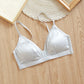 Wireless Romantic Seamless Triangle Mulberry Silk Bras [SKBR0061]