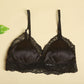Wireless Sexy Gathered 3/4 Cup Lace Mulberry Silk Bras [SKBR0007]