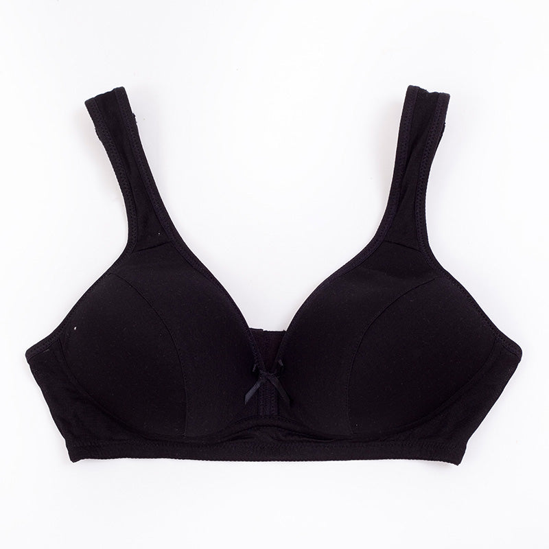 Wireless Simple Plus Size Breathable 3/4 Cup Mulberry Silk Bras [SKBR0027]