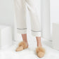 19Momme Pure Mulberry Silk Long Sleeves Notch Collar Pajamas Set [SKPA0006]