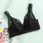 Wireless Romantic Breathable Triangle Lace Mulberry Silk Bras [SKBR0024]
