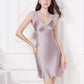 16Momme Pure Mulberry Silk Sweet Above Knee Lace Sleepshirt [SKSH0043]