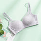 Wireless Elegant Gathered 3/4 Cup Lace Mulberry Silk Bras [SKBR0013]