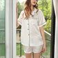 19Momme Pure Mulberry Silk Short Sleeves Notch Collar Pajamas Set [SKPA0033]
