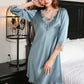 16Momme Pure Mulberry Silk Elegant Mini Lace Sleepshirt [SKSH0049]