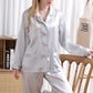 16Momme Pure Mulberry Silk Long Sleeves Notch Collar Pajamas Set [SKPA0001]