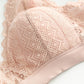 Wireless Romantic Breathable Triangle Lace Mulberry Silk Bras [SKBR0041]