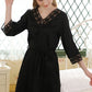 19Momme Pure Mulberry Silk Elegant Above Knee Lace Sleepshirt [SKSH0014]